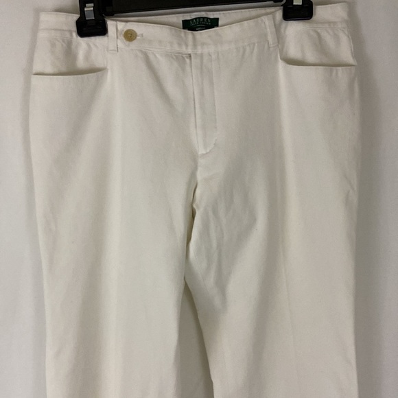 Lauren Ralph Lauren Adelle White Pants Size 16 - Picture 2 of 8